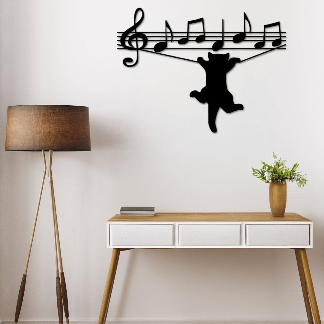 Décoration murale métal musicale