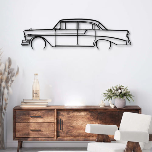 Décoration murale métal Voiture Chevrolet Bel Air (1956) PrecisionMetal