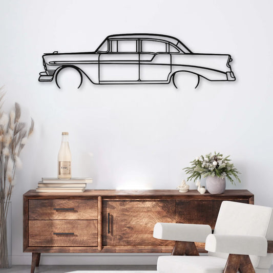 Décoration murale métal Voiture Chevrolet Bel Air (1956) PrecisionMetal