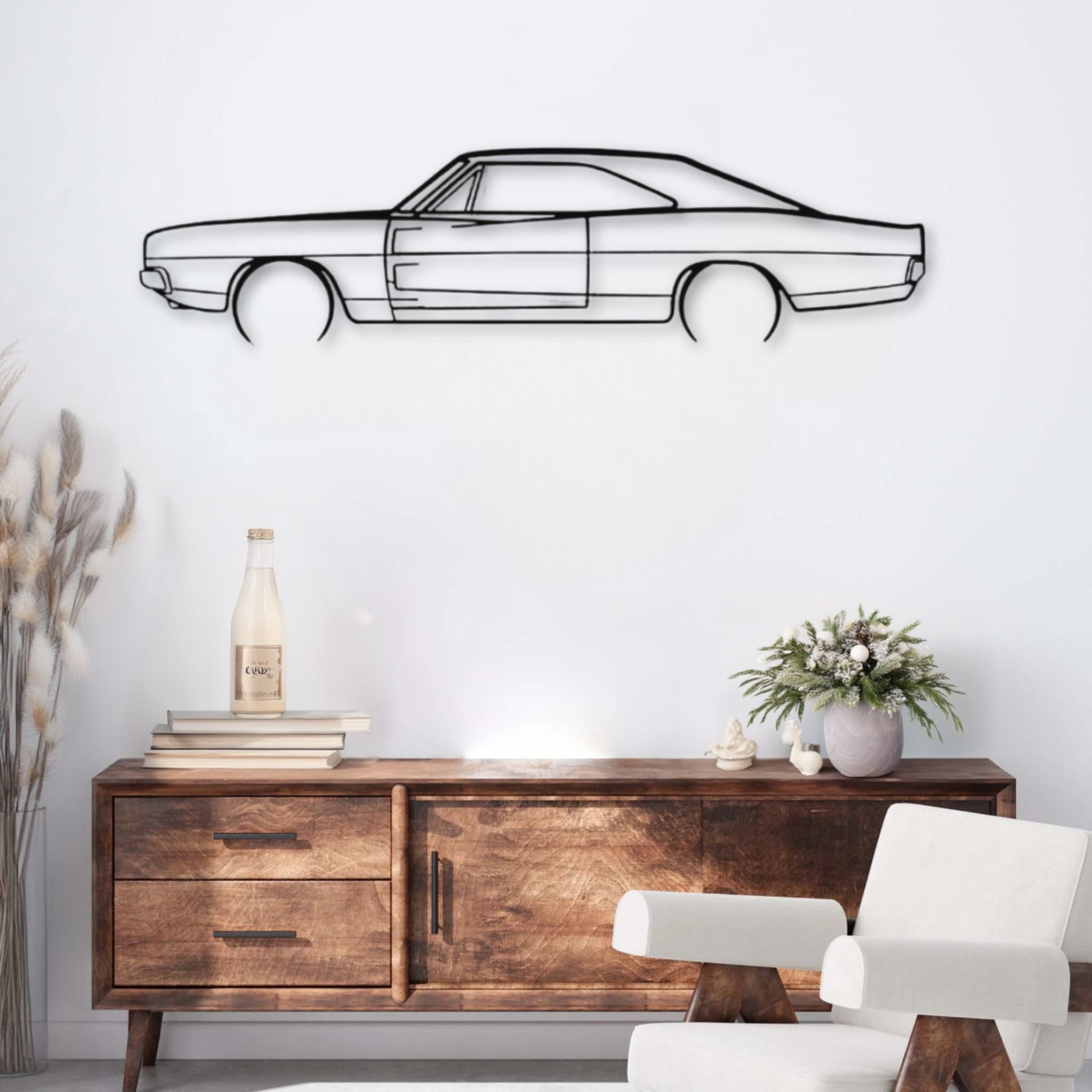 Décoration murale métal Voiture Dodge Charger 1969 (Détaillées) PrecisionMetal