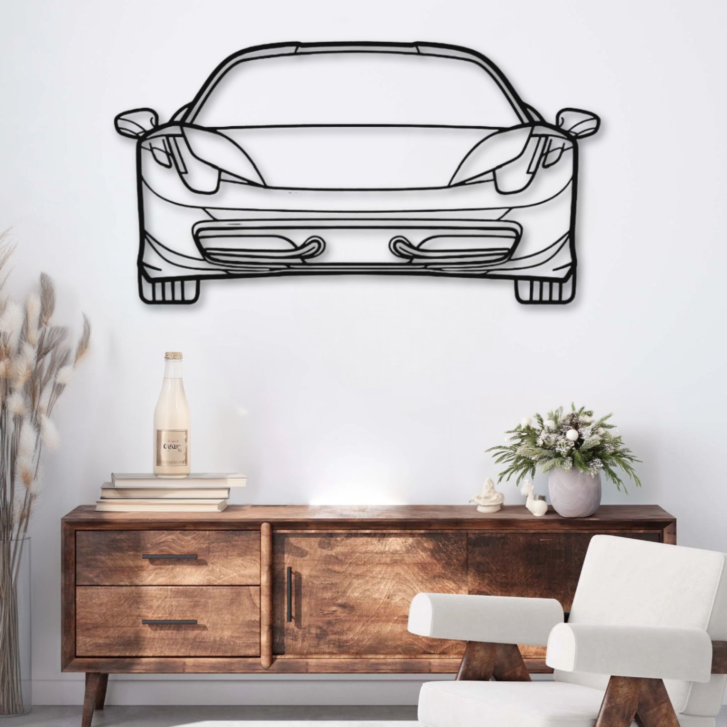 Décoration murale métal Voiture Ferrari 458 PrecisionMetal