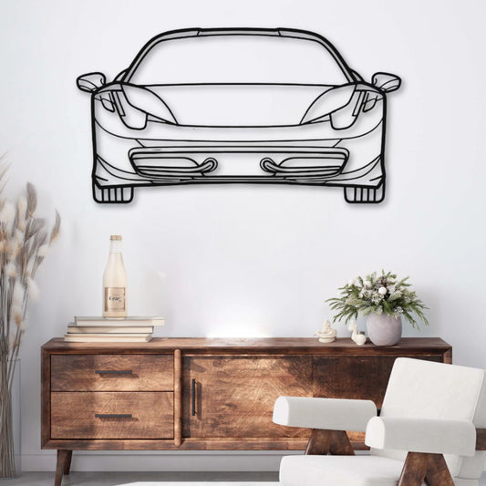 Décoration murale métal Voiture Ferrari 458 PrecisionMetal