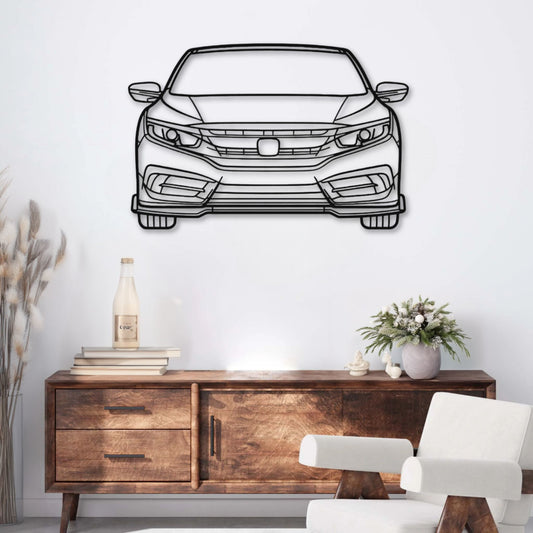 Décoration murale métal Voiture Honda Civic (2016) PrecisionMetal