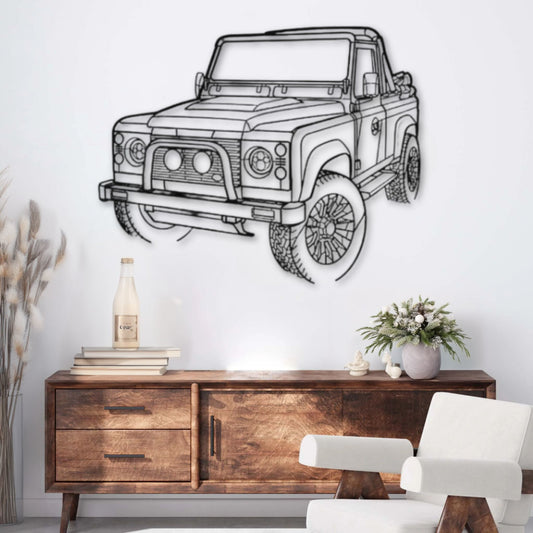 Décoration murale métal Voiture Land Rover Defender 90 PrecisionMetal