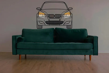 Décoration murale métal Voiture LED : BMW M5 E60