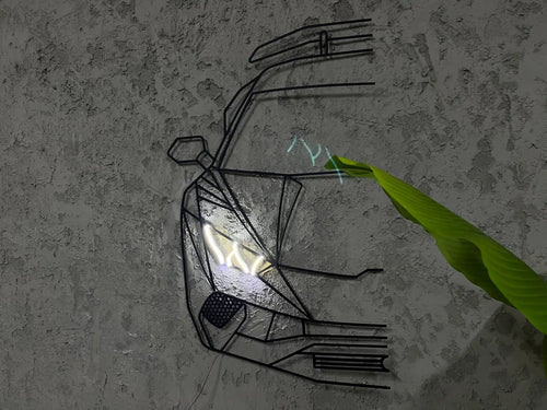Décoration murale métal Voiture LED : Lamborghini