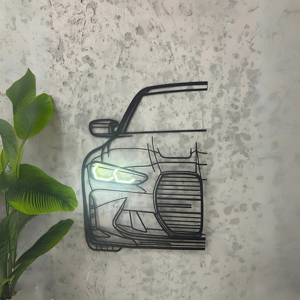 Metal wall decoration LED car: BMW M4 G80