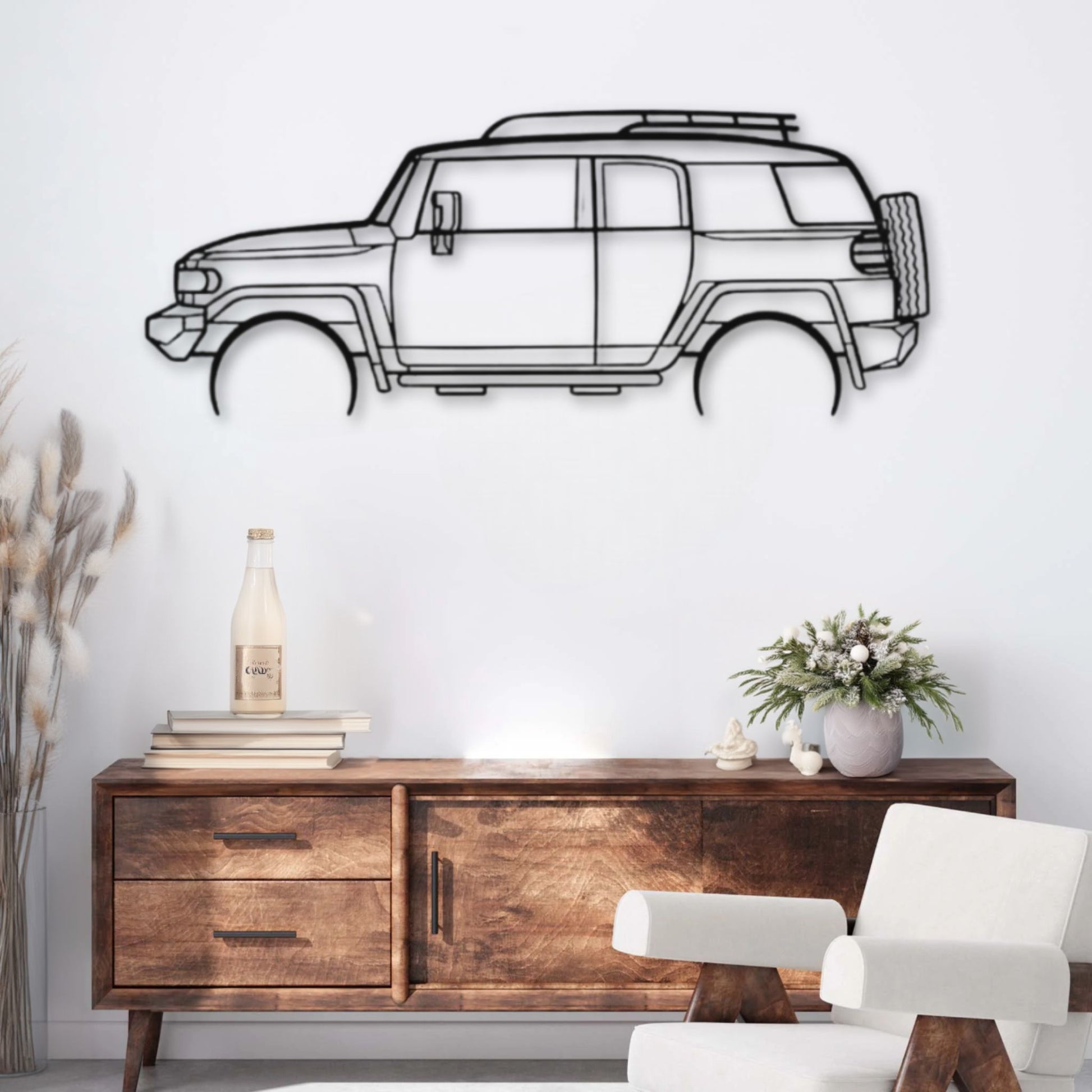 Décoration murale métal Voiture Toyota FJ Cruiser (2008) PrecisionMetal