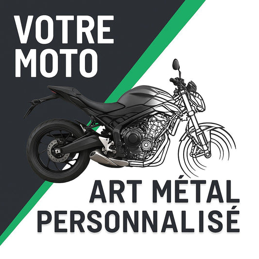 Décoration murale Moto en métal personnalisée
