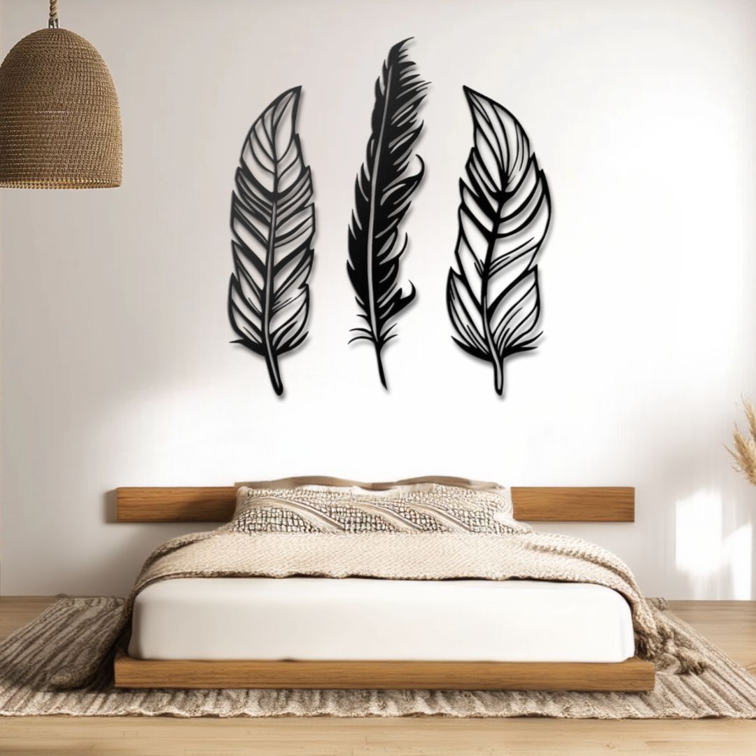 Décoration murale Plume métal
