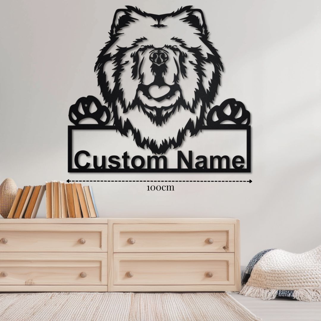 Décoration Murale pour Chien Chow Chow PrecisionMetal