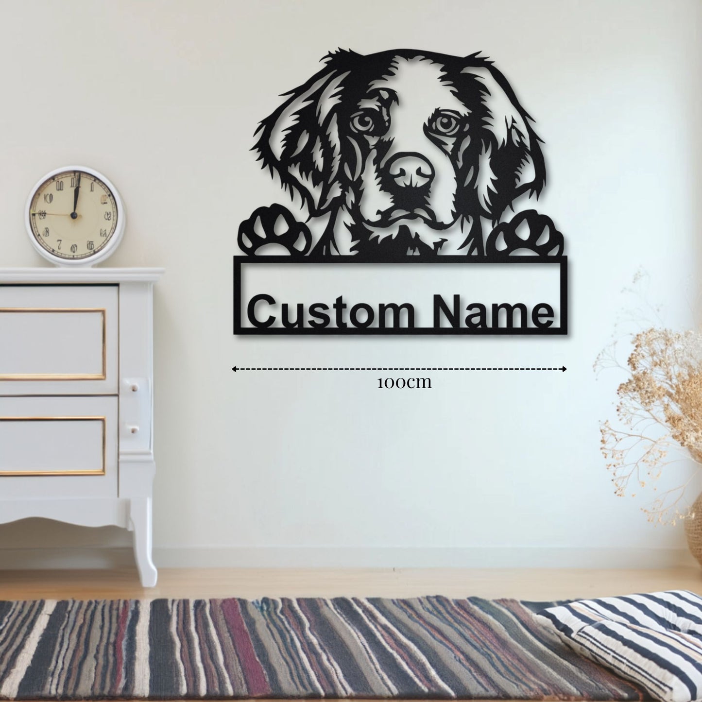 Décoration Murale pour Chien Épagneul Breton PrecisionMetal