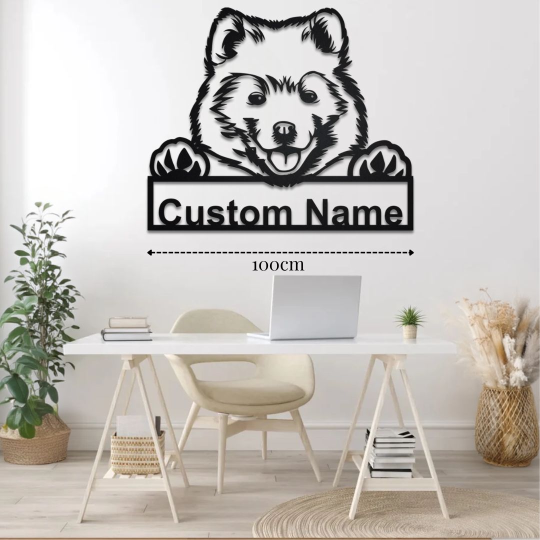 Décoration Murale pour Chien Samoyède PrecisionMetal