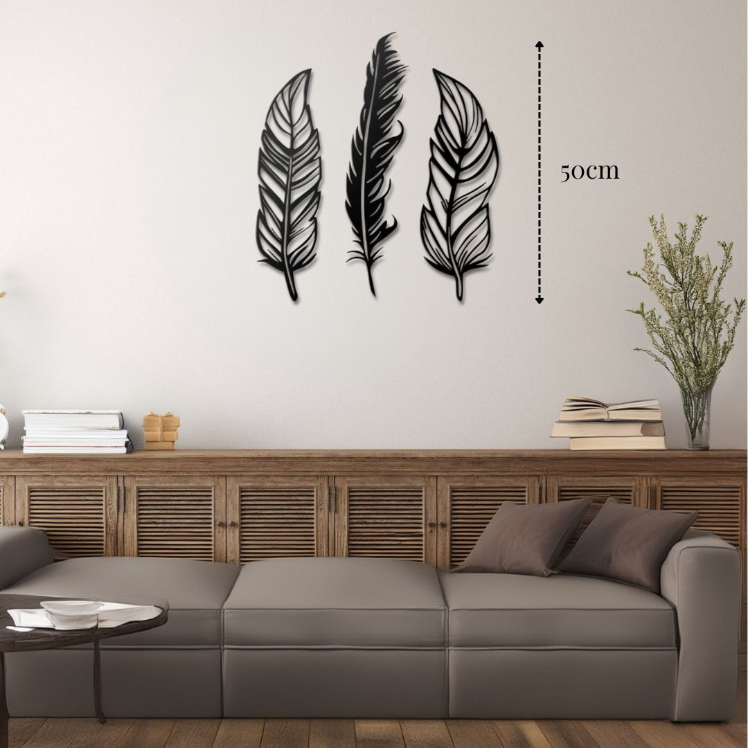 Décoration Plume en métal