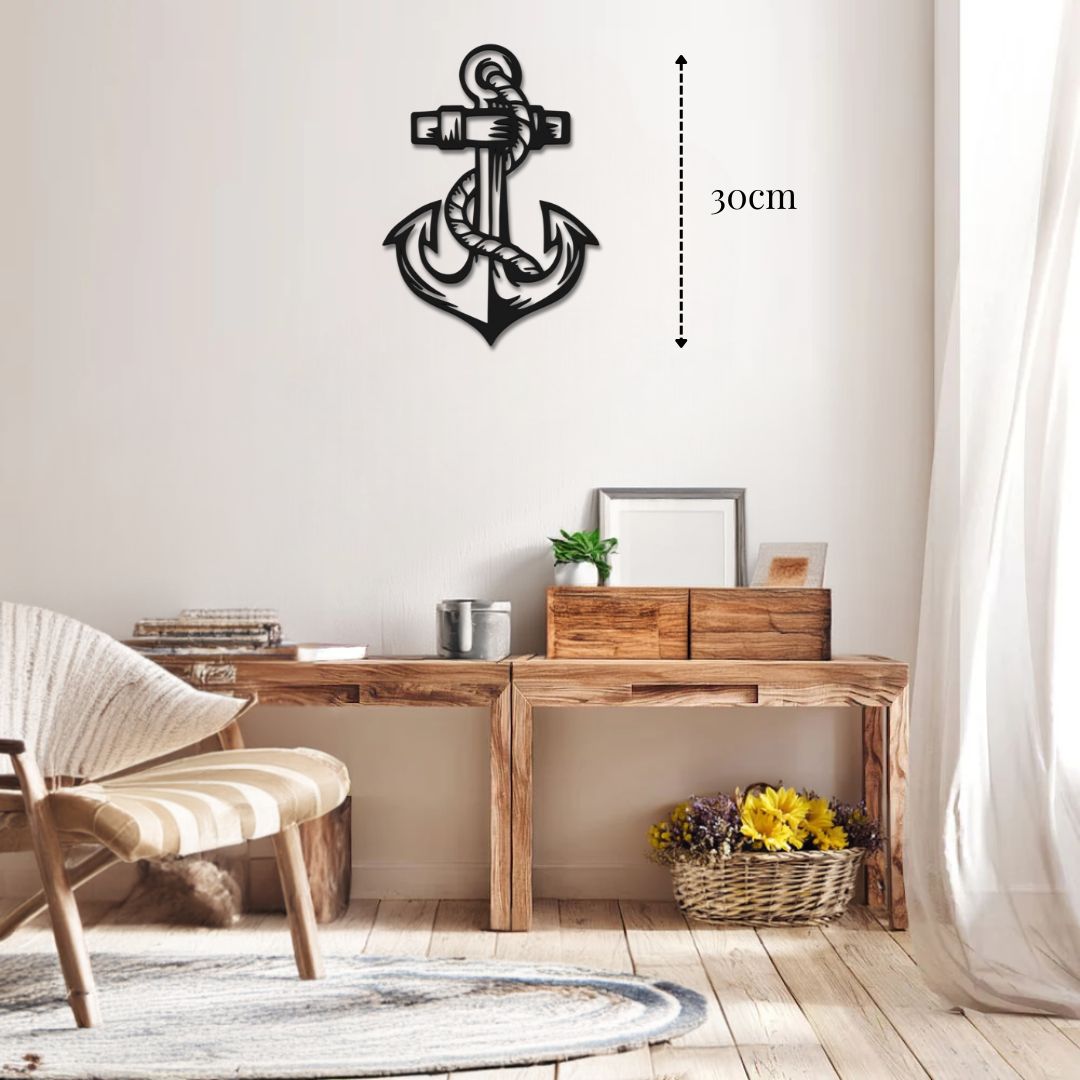 Petite décoration murale Ancre marine