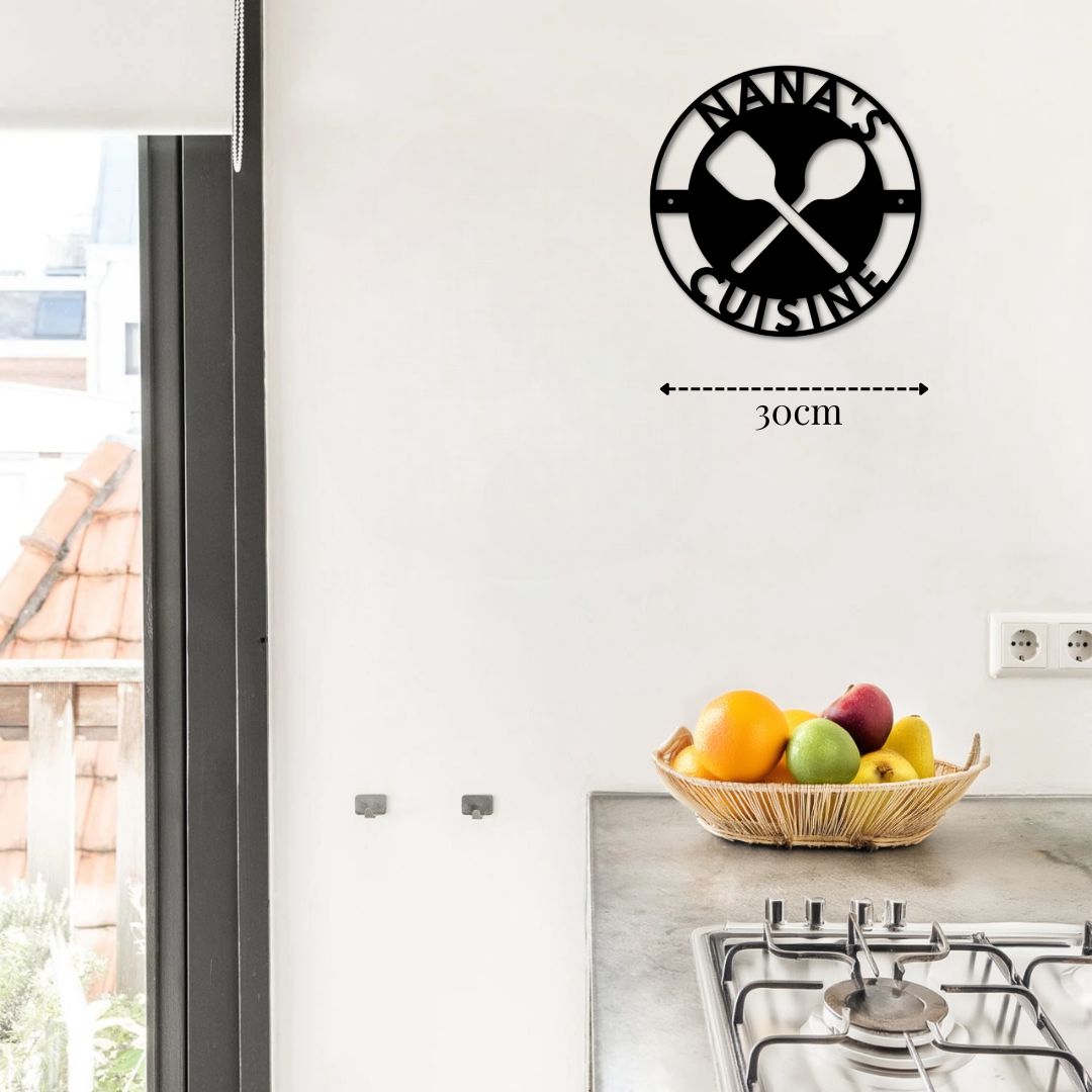 Petite Décoration Murale Cuisine Personnalisée PrecisionMetal