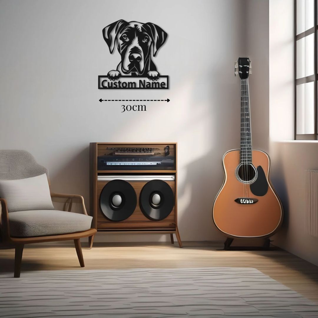 Petite Décoration Murale Dogue Allemand PrecisionMetal