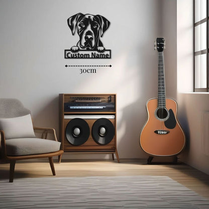Petite Décoration Murale Dogue Allemand PrecisionMetal