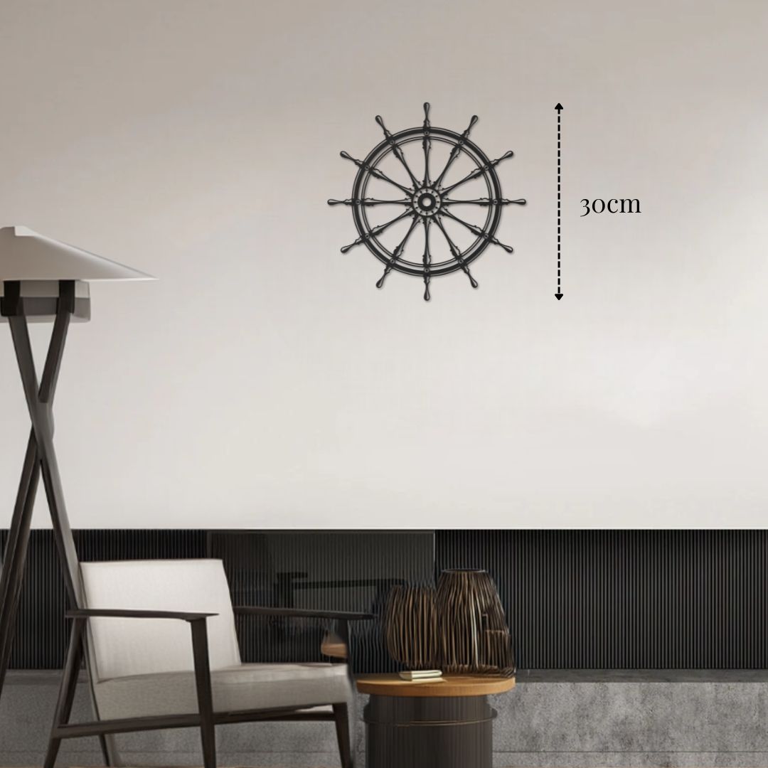 Petite décoration murale Gouvernail de bateau