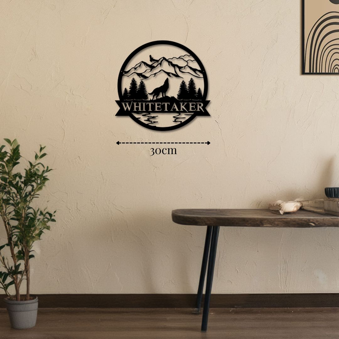 Petite décoration murale Loup personnalisé