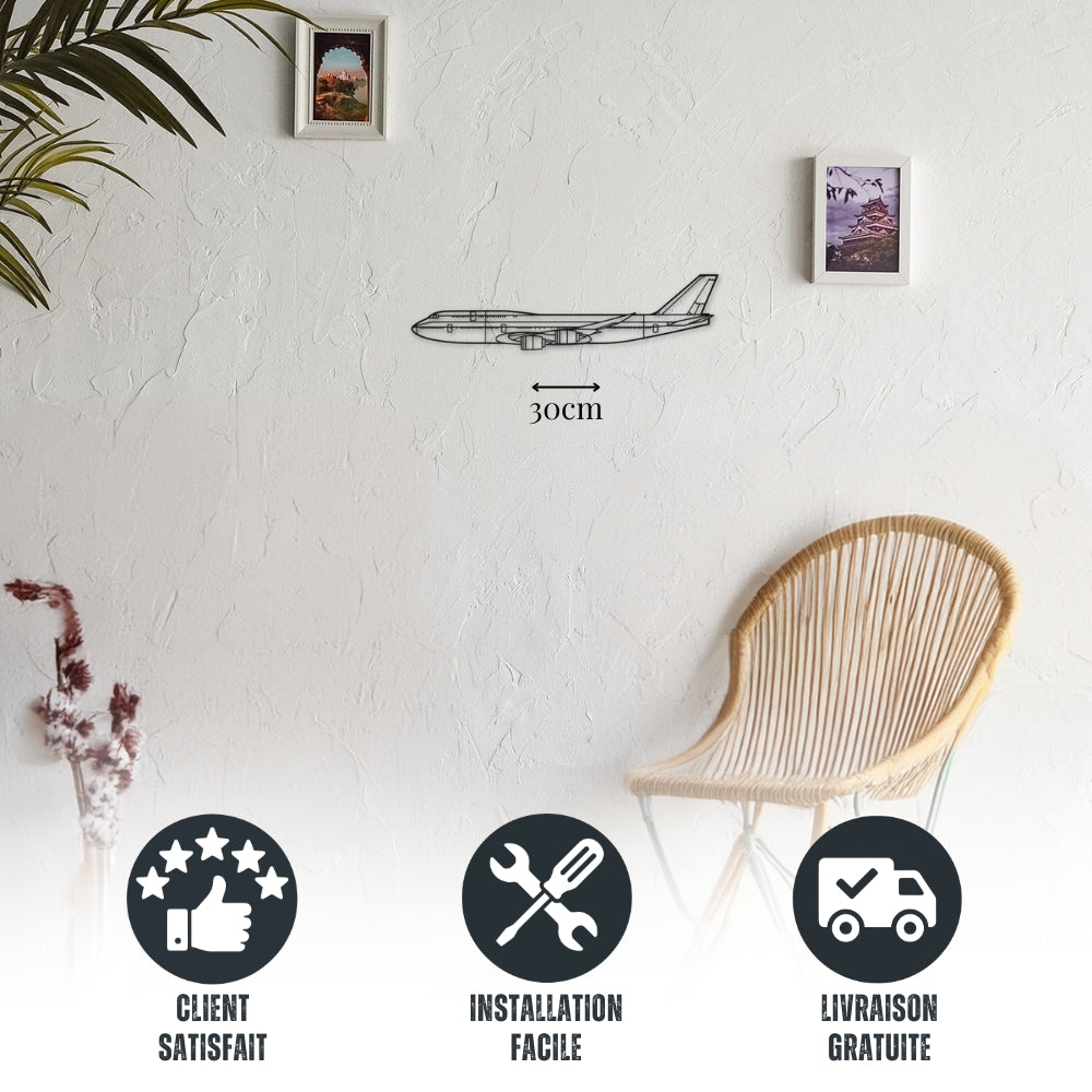 Petite décoration murale métal Avion Boeing 747-8 Precision