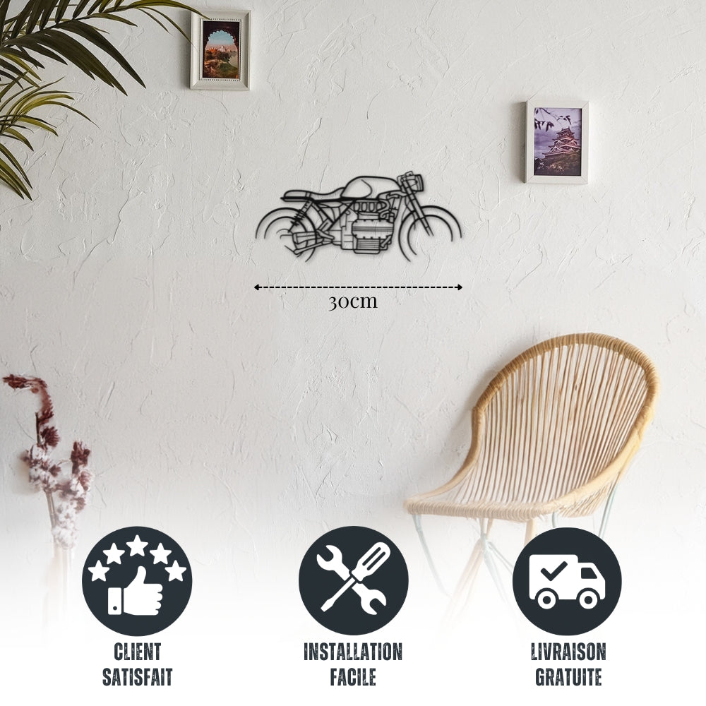 Petite décoration murale métal Moto BMW K1100 Café Racer