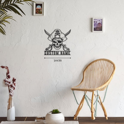 Petite Décoration Murale Métal Pirate PrecisionMetal