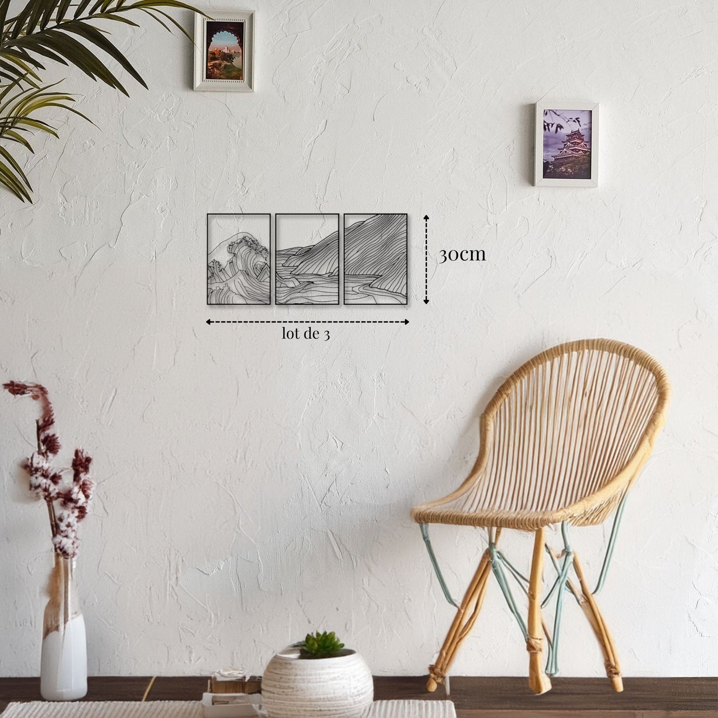 Petite Décoration Murale Métal Vague PrecisionMetal