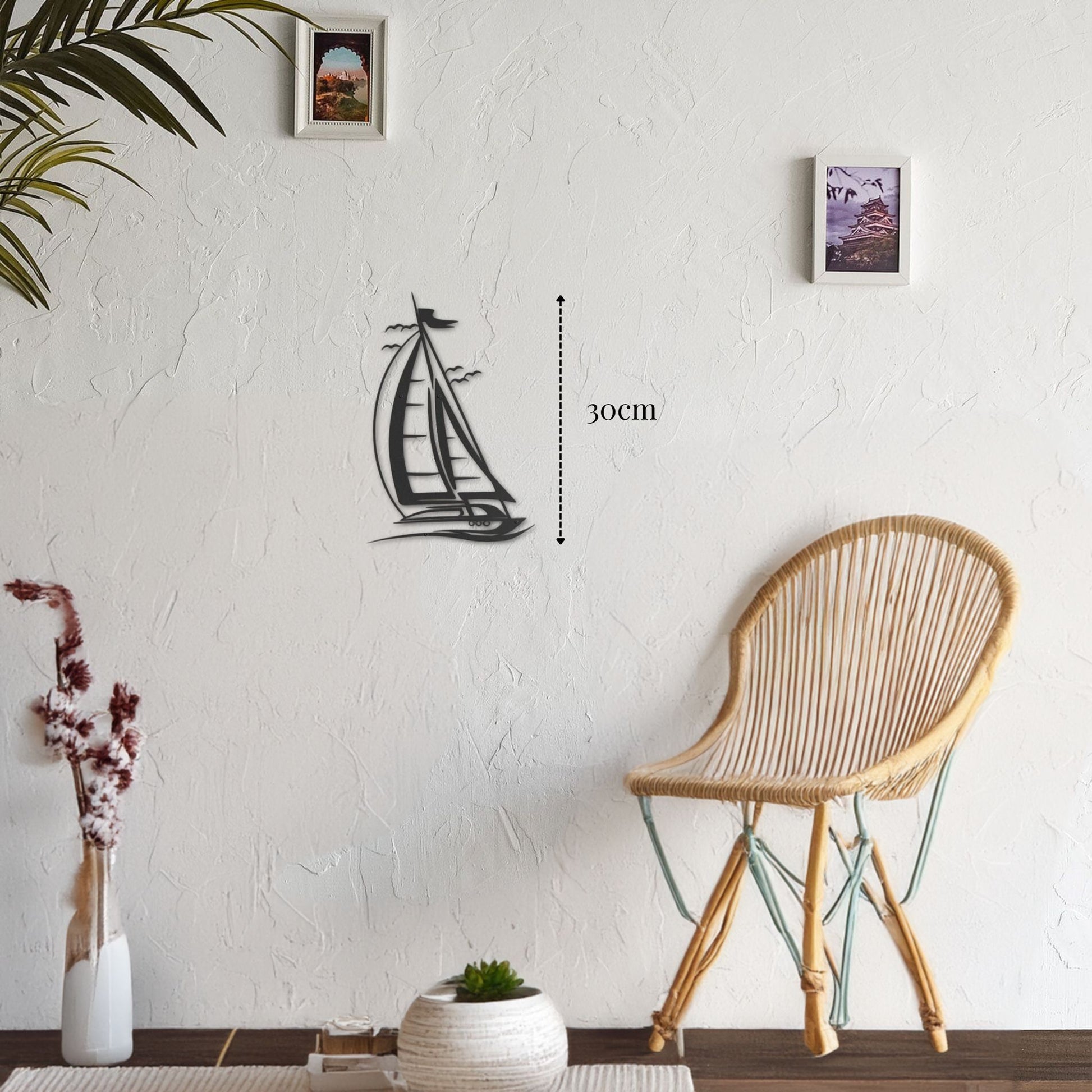Petite Décoration Murale Métal Voilier PrecisionMetal