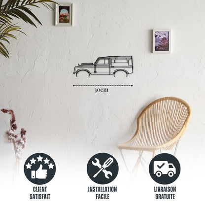 Petite décoration murale métal Voiture Land Rover Series II (1961)