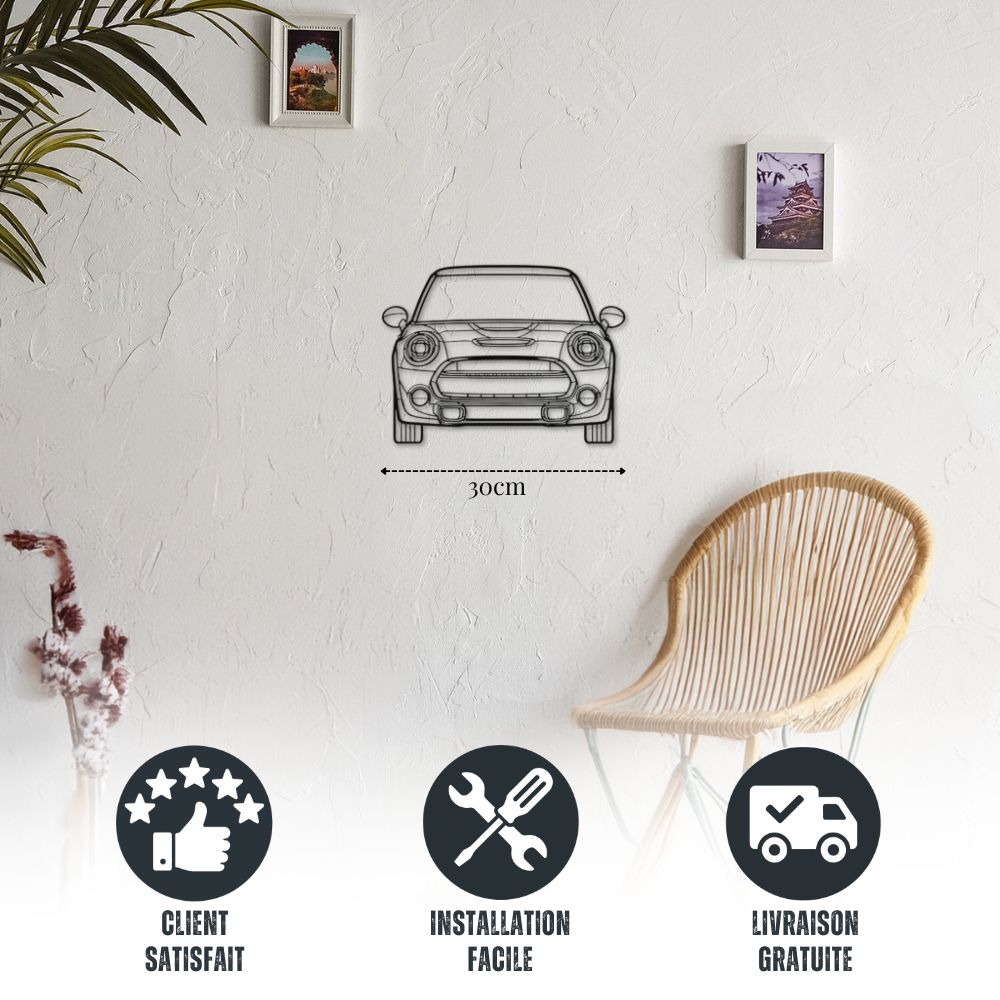 Petite décoration murale métal Voiture Mini Cooper (2021)
