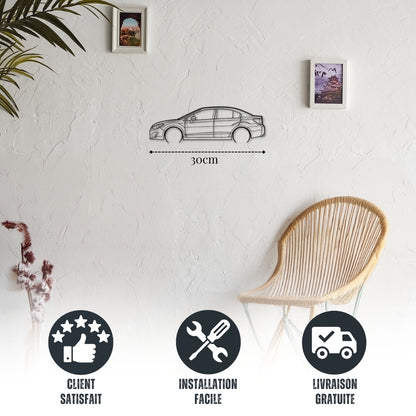 Petite décoration murale métal Voiture Subaru Impreza Sedan (2015)
