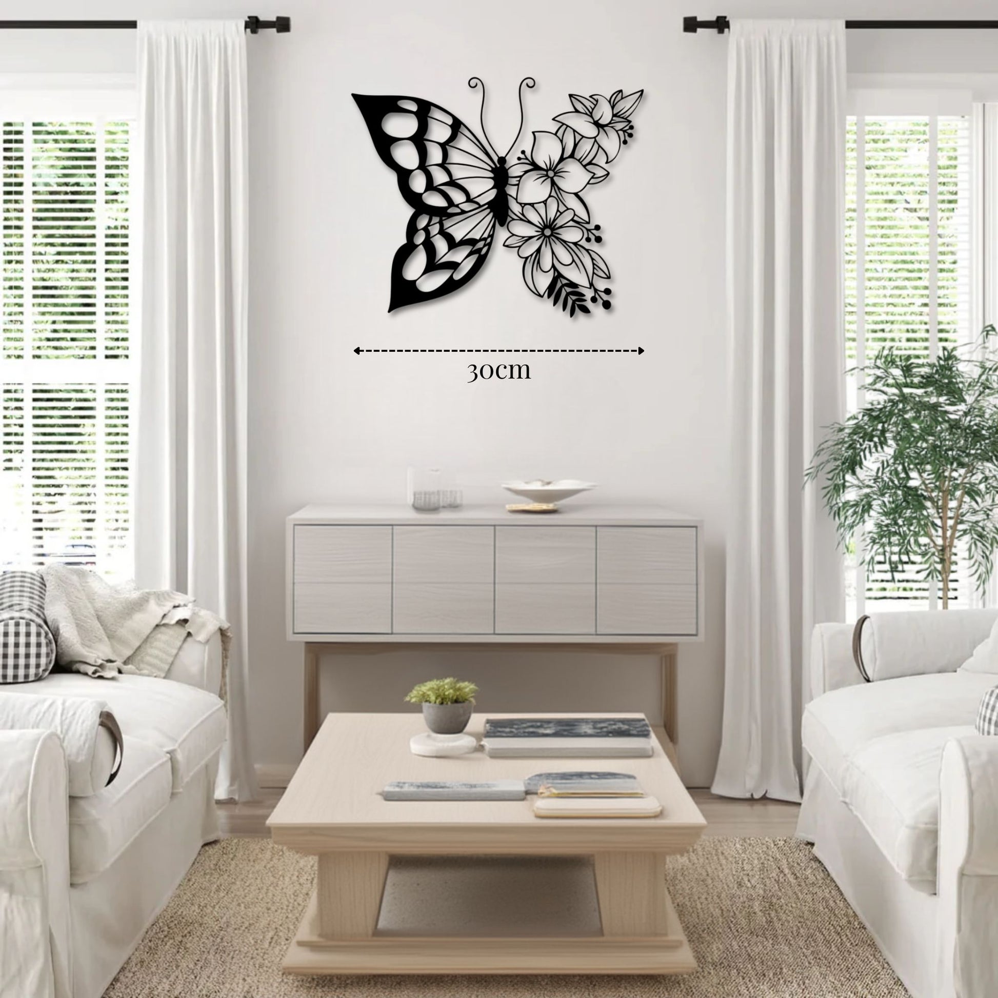 Petite décoration murale Papillon extérieur