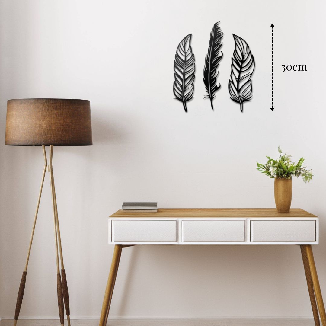 Petite décoration murale Plume métal