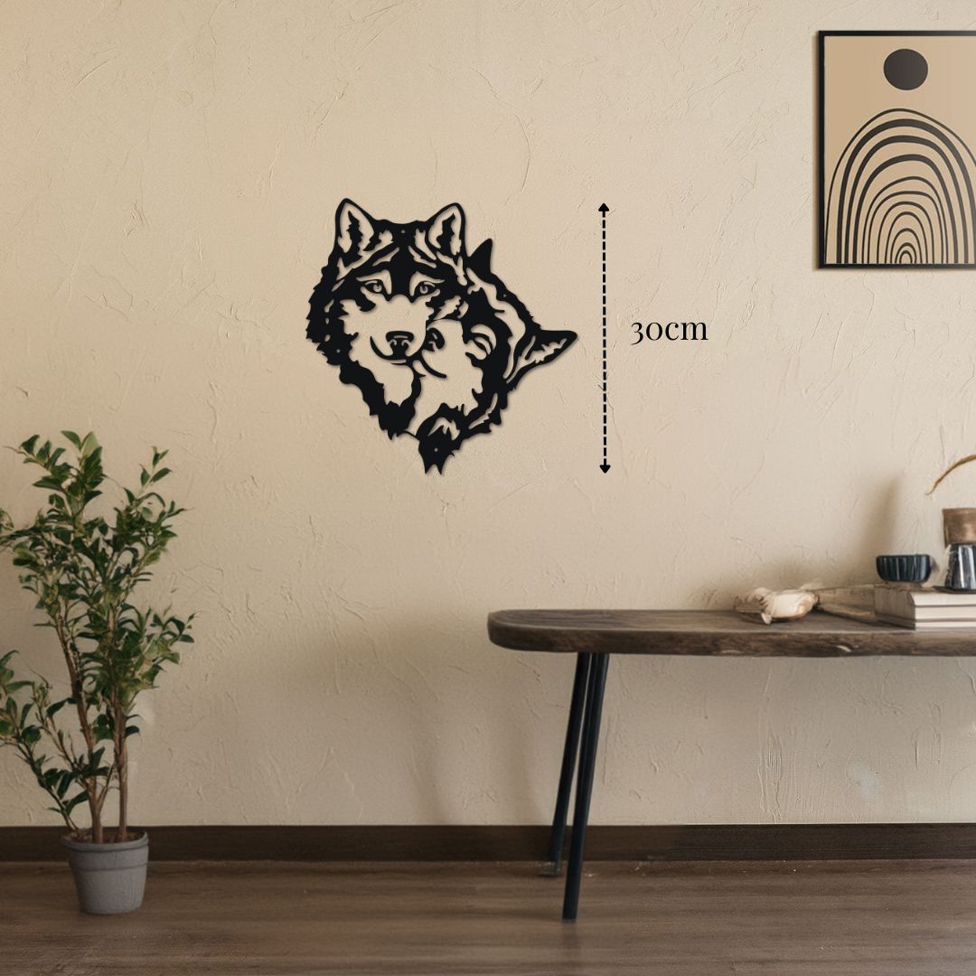 Petite décoration murale Tête de Loup déco