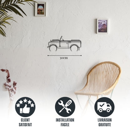 Petite décoration murale Voiture en métal Land Rover Series IIA (1962)