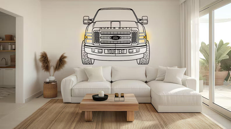 Petite décoration murale Voiture LED : Ford F350