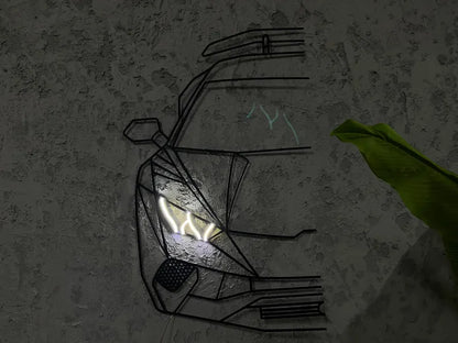 Petite décoration murale Voiture LED : Lamborghini
