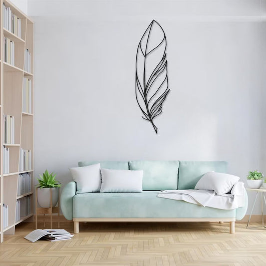 Plume métal déco