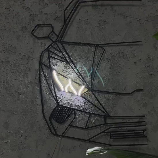 Déco murale métal Lamborghini LED